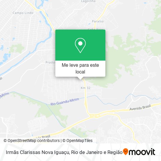 Irmãs Clarissas Nova Iguaçu mapa