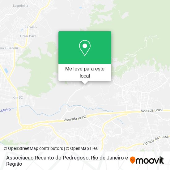 Associacao Recanto do Pedregoso mapa