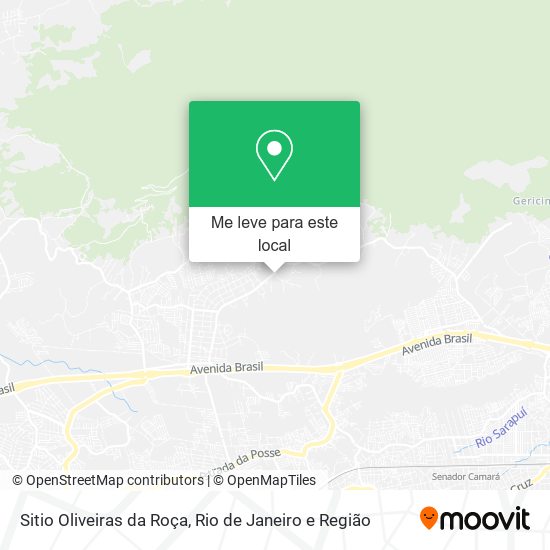 Sitio Oliveiras da Roça mapa