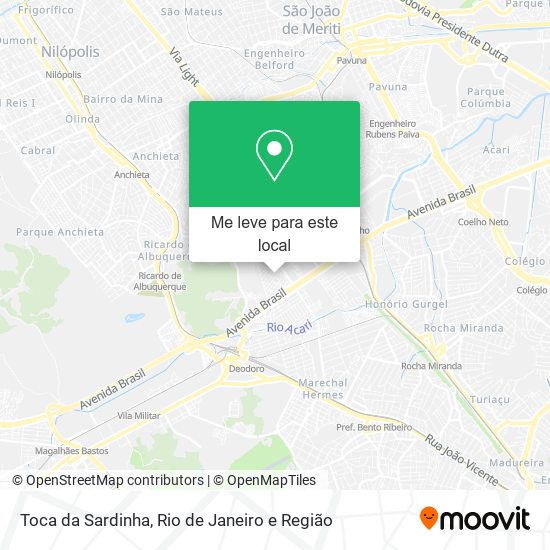 Toca da Sardinha mapa