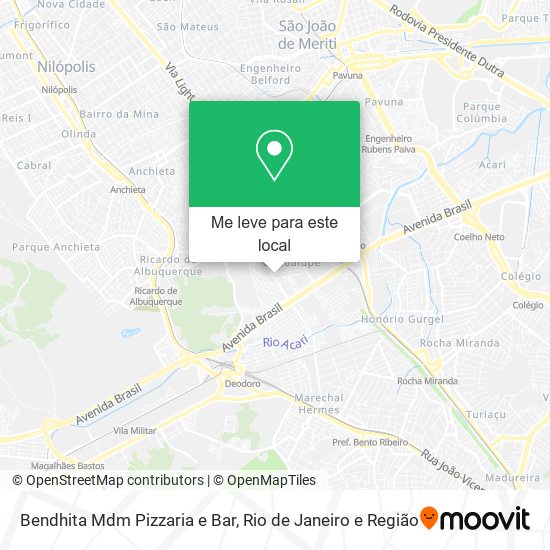 Bendhita Mdm Pizzaria e Bar mapa