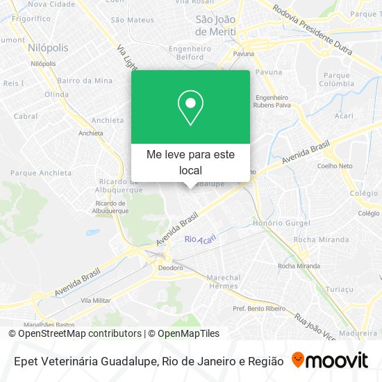 Epet Veterinária Guadalupe mapa