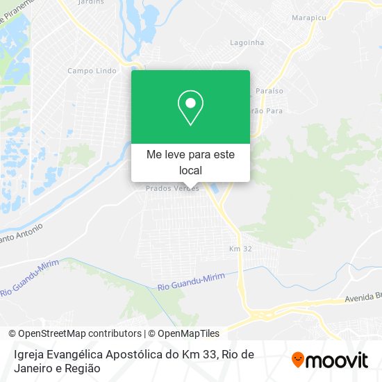 Igreja Evangélica Apostólica do Km 33 mapa