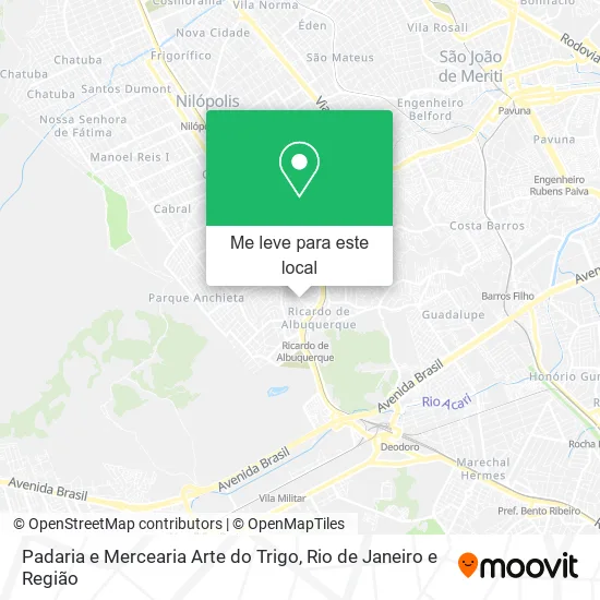 Padaria e Mercearia Arte do Trigo mapa