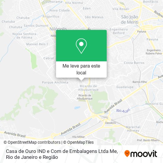 Casa de Ouro IND e Com de Embalagens Ltda Me mapa