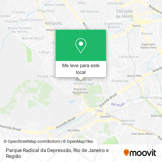 Parque Radical da Depressão mapa