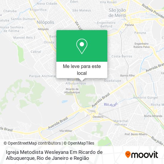 Igreja Metodista Wesleyana Em Ricardo de Albuquerque mapa
