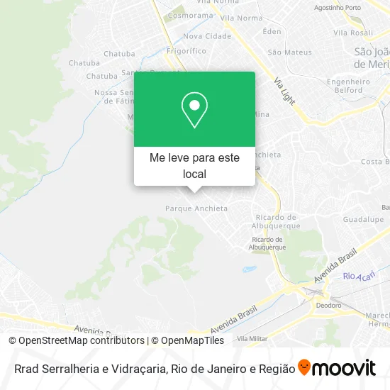 Rrad Serralheria e Vidraçaria mapa