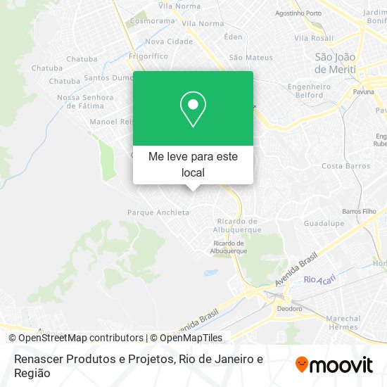 Renascer Produtos e Projetos mapa