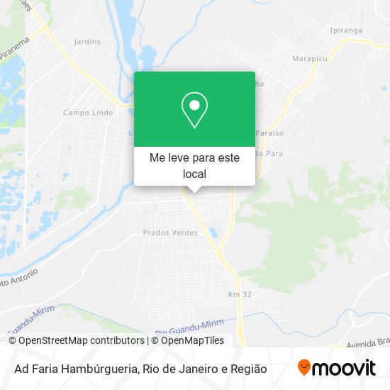 Ad Faria Hambúrgueria mapa