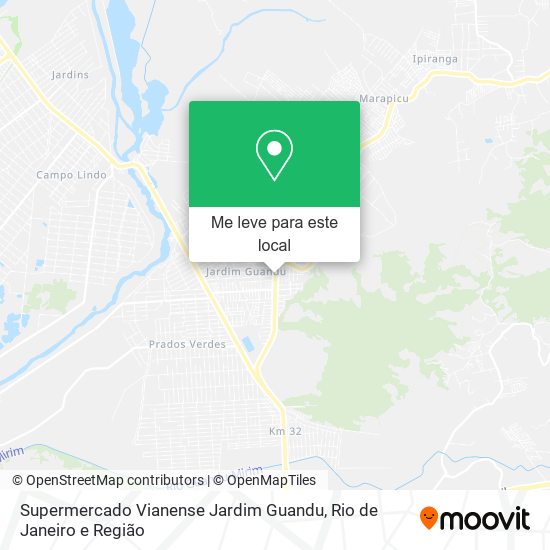 Supermercado Vianense Jardim Guandu mapa