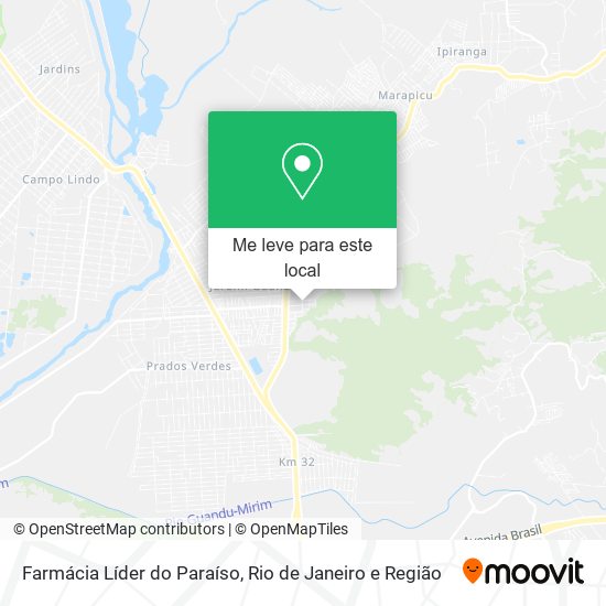 Farmácia Líder do Paraíso mapa