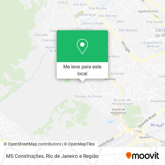 MS Construções mapa