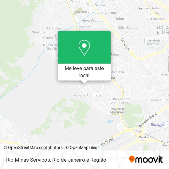 Rio Minas Servicos mapa