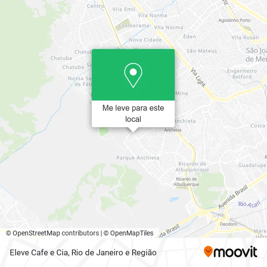 Eleve Cafe e Cia mapa