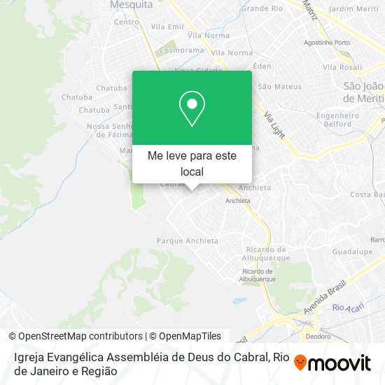 Igreja Evangélica Assembléia de Deus do Cabral mapa