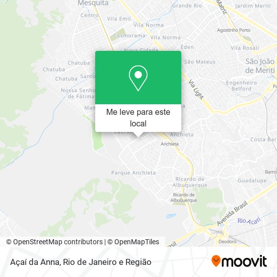 Açaí da Anna mapa
