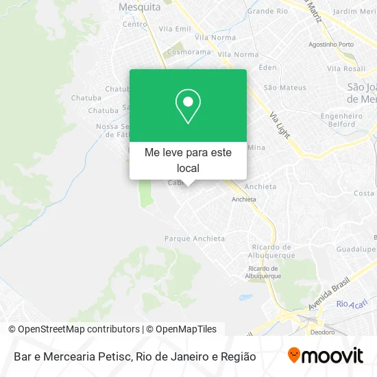 Bar e Mercearia Petisc mapa