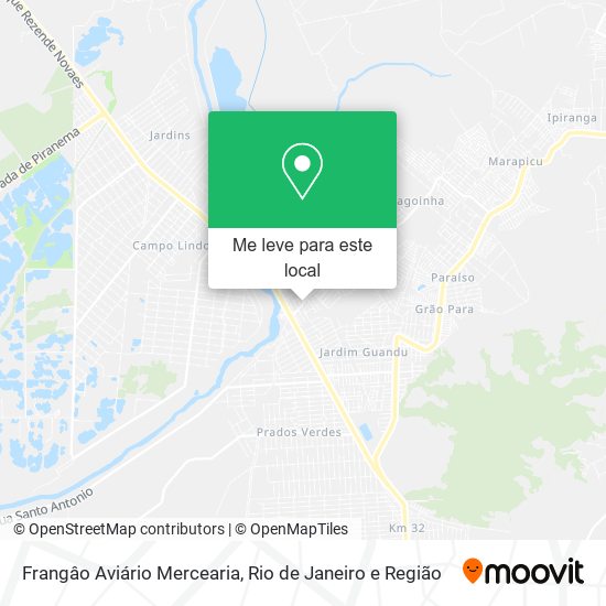 Frangâo Aviário Mercearia mapa