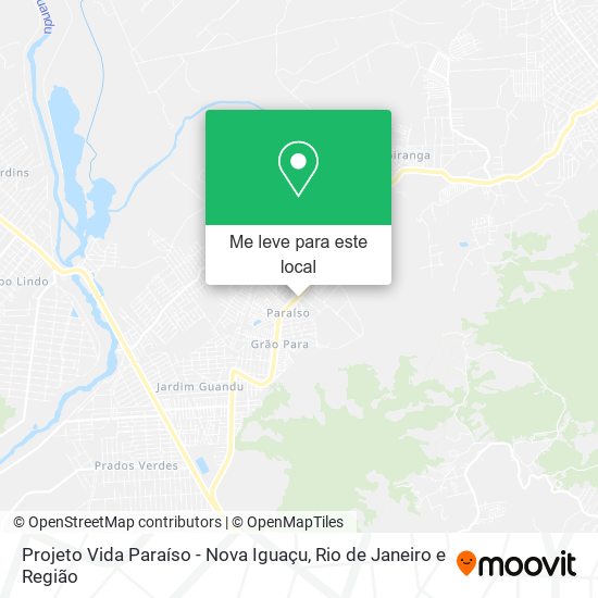 Projeto Vida Paraíso - Nova Iguaçu mapa