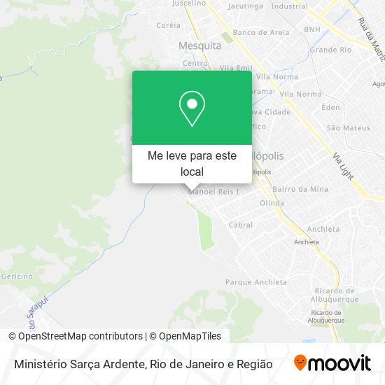 Ministério Sarça Ardente mapa