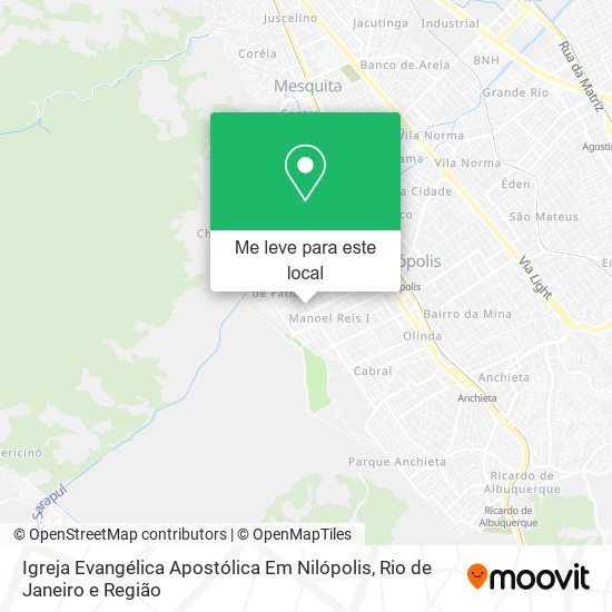 Igreja Evangélica Apostólica Em Nilópolis mapa