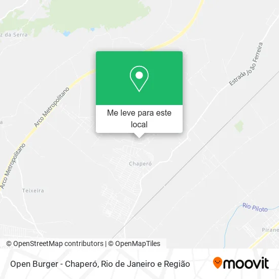 Open Burger - Chaperó mapa