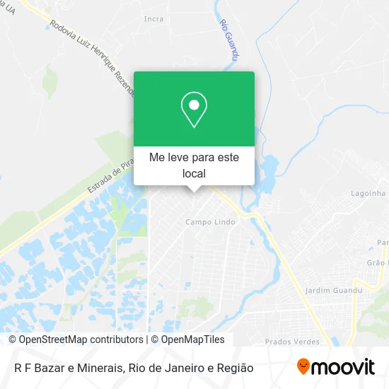 R F Bazar e Minerais mapa