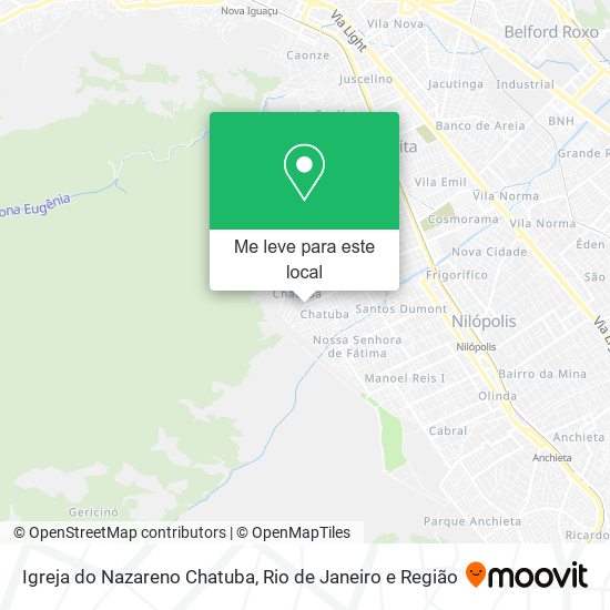 Igreja do Nazareno Chatuba mapa