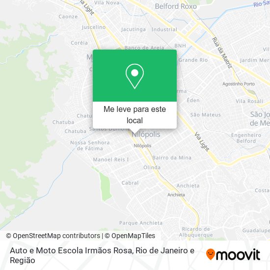 Auto e Moto Escola Irmãos Rosa mapa