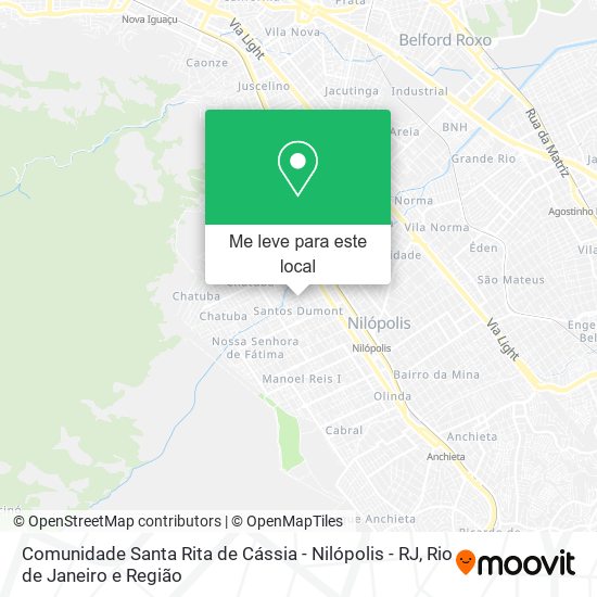 Comunidade Santa Rita de Cássia - Nilópolis - RJ mapa