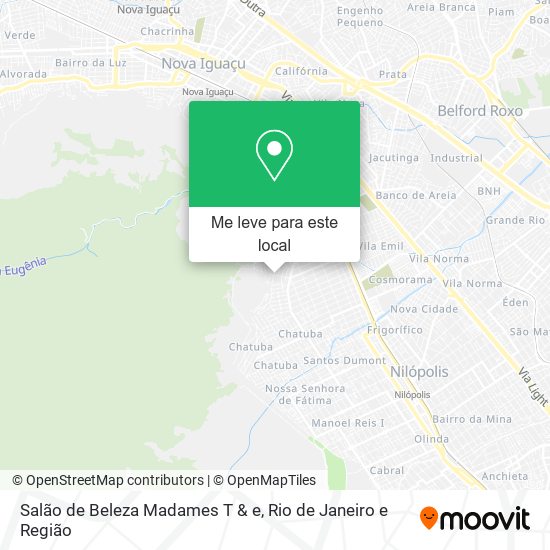 Salão de Beleza Madames T & e mapa