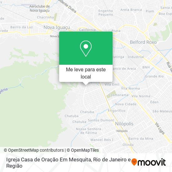 Igreja Casa de Oração Em Mesquita mapa