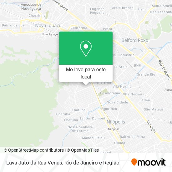 Lava Jato da Rua Venus mapa