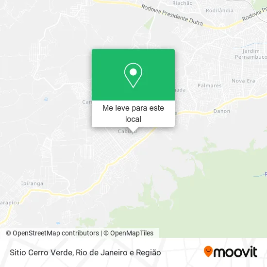 Sitio Cerro Verde mapa