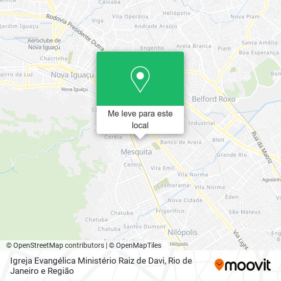 Igreja Evangélica Ministério Raiz de Davi mapa