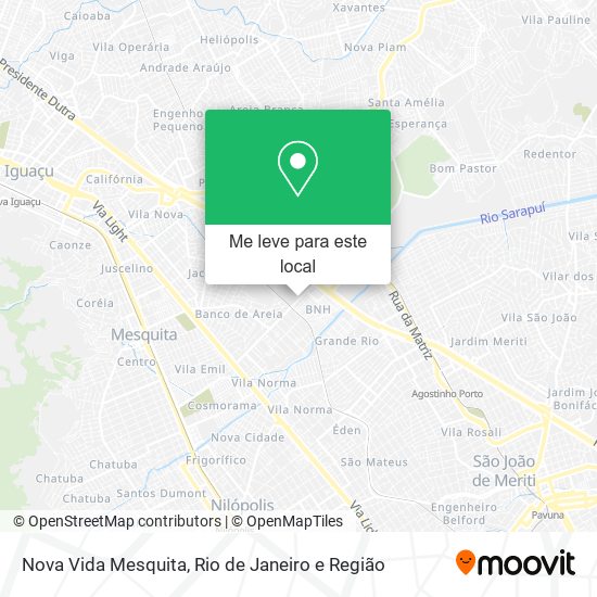 Nova Vida Mesquita mapa
