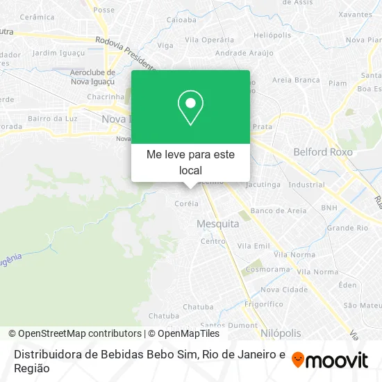 Distribuidora de Bebidas Bebo Sim mapa