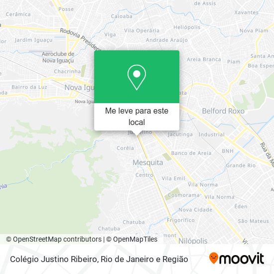 Colégio Justino Ribeiro mapa