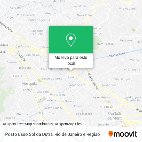 Posto Esso Sol da Dutra mapa