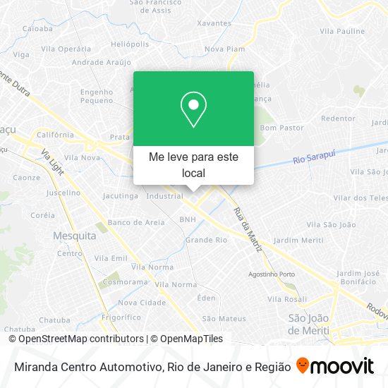 Miranda Centro Automotivo mapa