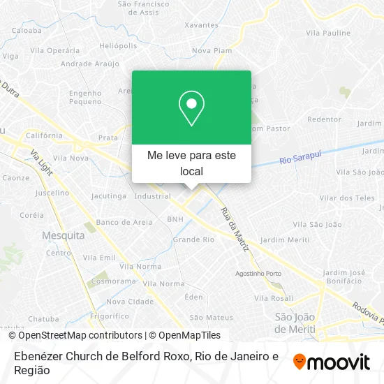 Ebenézer Church de Belford Roxo mapa