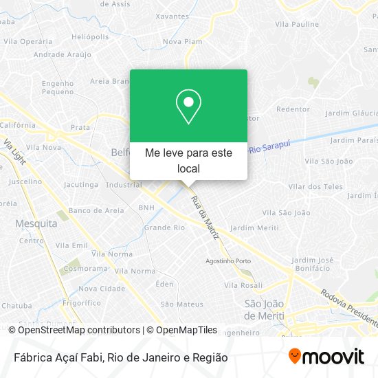 Fábrica Açaí Fabi mapa
