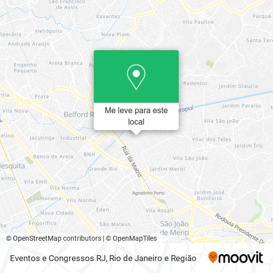 Eventos e Congressos RJ mapa