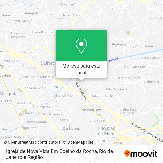 Igreja de Nova Vida Em Coelho da Rocha mapa