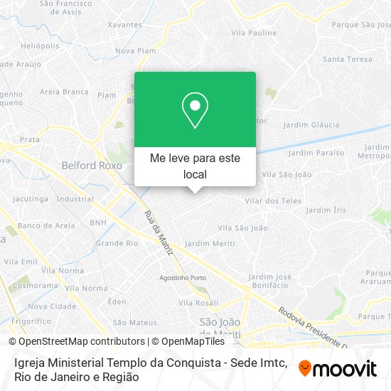 Igreja Ministerial Templo da Conquista - Sede Imtc mapa