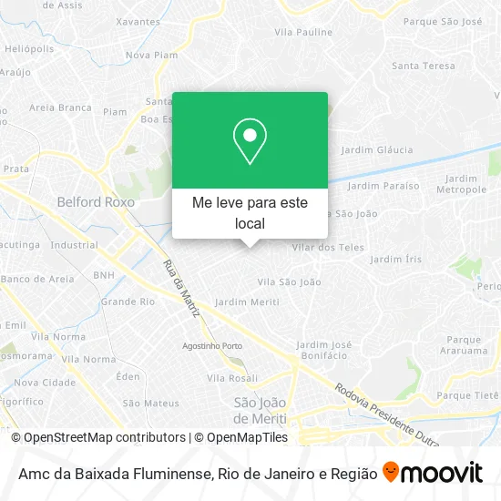 Amc da Baixada Fluminense mapa