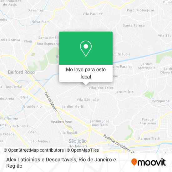 Alex Laticinios e Descartáveis mapa