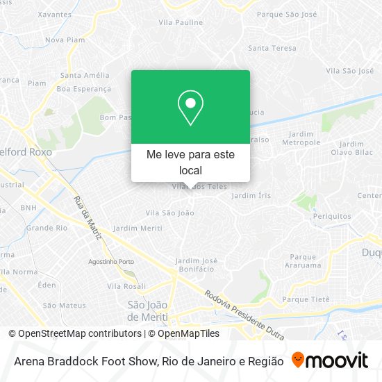 Arena Braddock Foot Show mapa