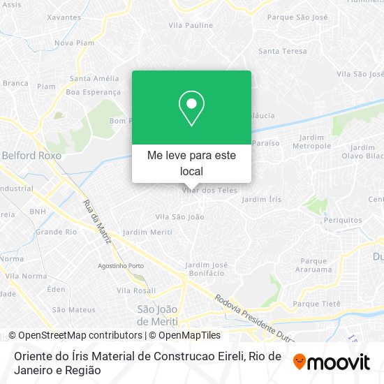 Oriente do Íris Material de Construcao Eireli mapa